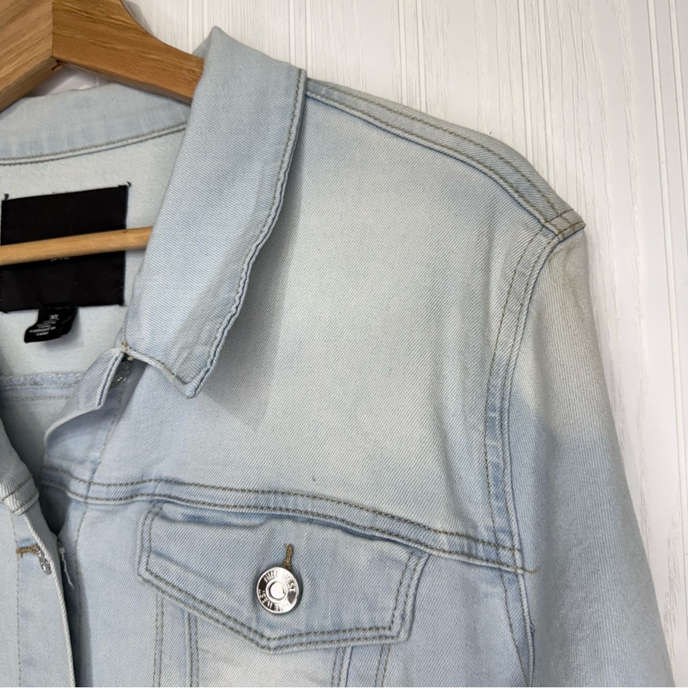 Nine West light wash denim jean jacket XL - Picture 3 of 8